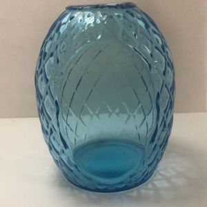 Vintage *rare* Blue Glass Bookend Vase 5”